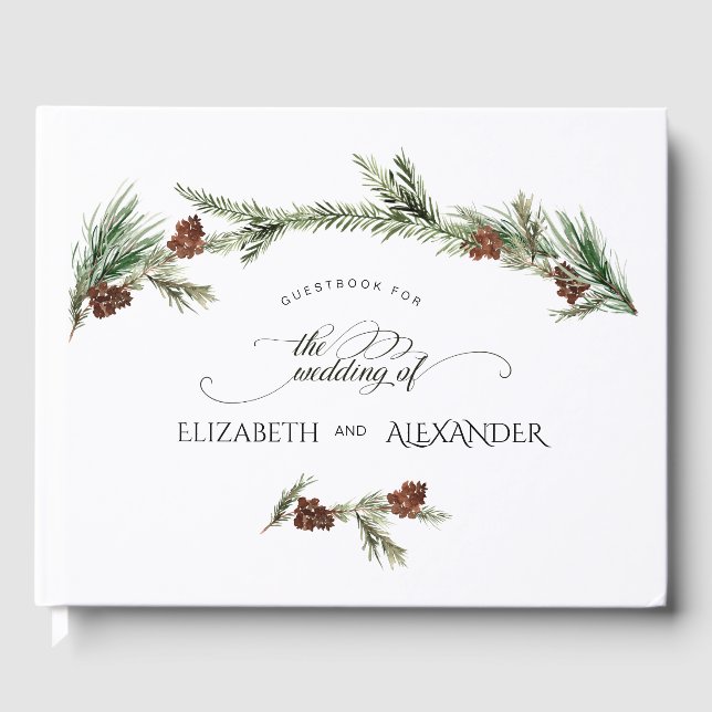 Libro de visitas de Bodas de Winter Pine (Anverso)