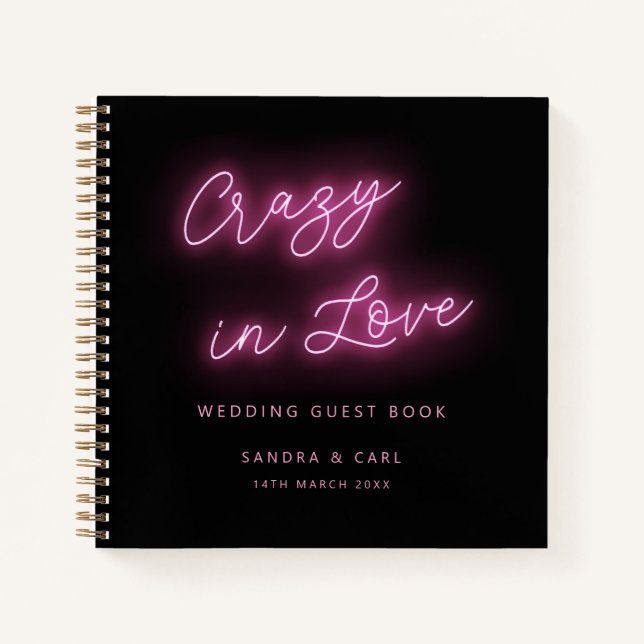 Libro de visitas de Bodas Neon Glow (Anverso)