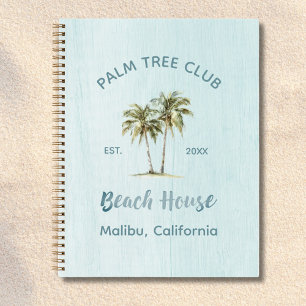 Libro de visitas de casa de playa de palma de coco