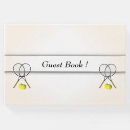 Libro de visitas de columna con diseño de tenis y 