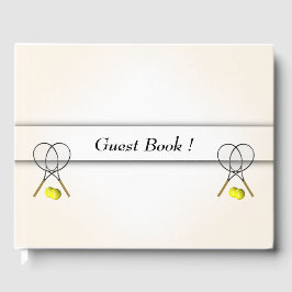 Libro de visitas de columna con diseño de tenis y 