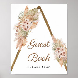 Libro de visitas de hierba de Pampas de palma seca