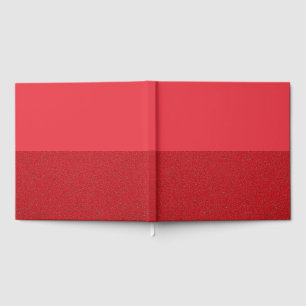 Libro de visitas de hoja dividida roja con textura