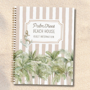 Libro de visitas de la casa de playa beige con pal