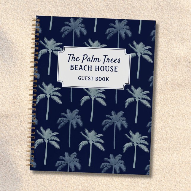 Libro de visitas de la casa de playa con palmeras  (In situ)