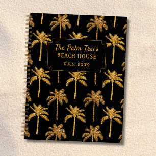 Libro de visitas de la casa de playa con palmeras 