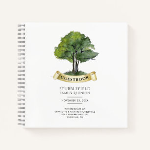 Libro de visitas de la reunión familiar del árbol 