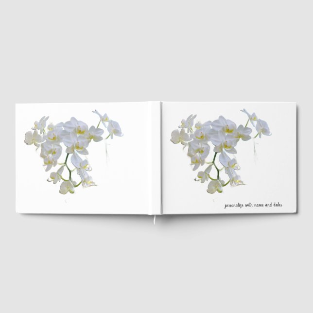 Libro de visitas de orquídeas blancas (Lleno)