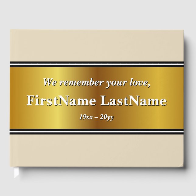 Libro de visitas de Recuerdos lúgubres y simples (Anverso)