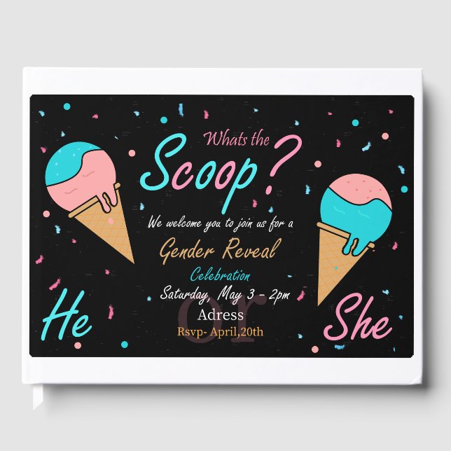 Libro de visitas de revelación de género (Anverso)