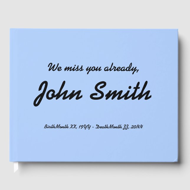 Libro de visitas de simpatía básico y elegante (Anverso)