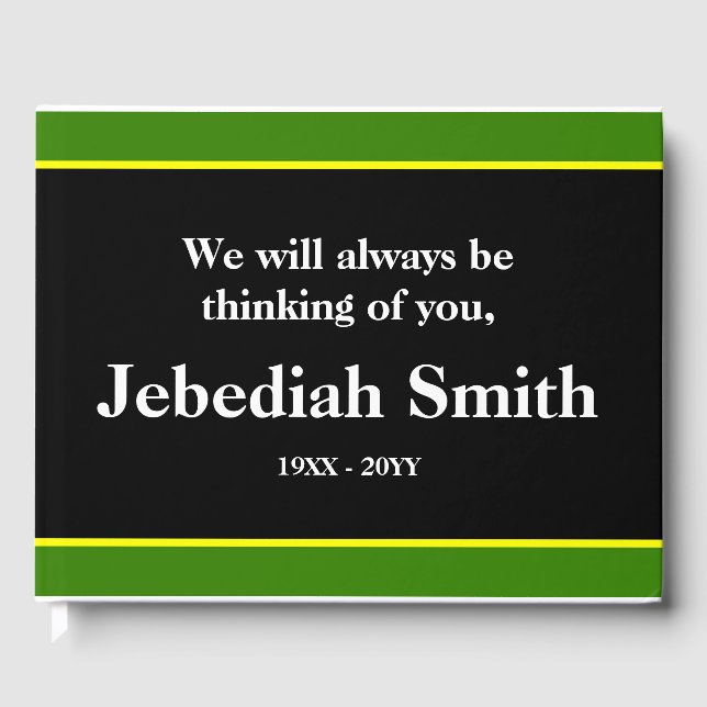 Libro de visitas de simpatías dolorosas y respetab (Anverso)