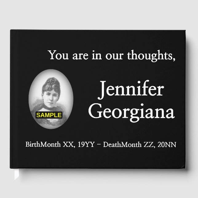 Libro de visitas de simpatías lastimosas y respeta (Anverso)