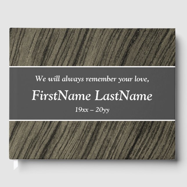 Libro de visitas de Wake Service sencillo y respet (Anverso)