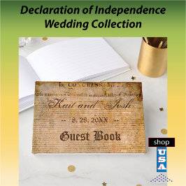 Libro De Visitas Declaración de Independencia 📜 Boda de pergamino