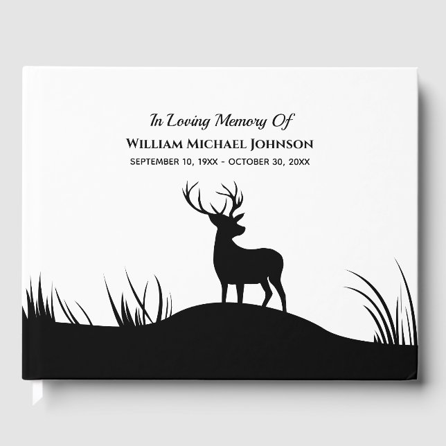 Libro De Visitas Deer in Love Memory Recuerden Memorial funeral (Anverso)