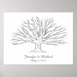 Libro de visitas del árbol de huellas dactilares a