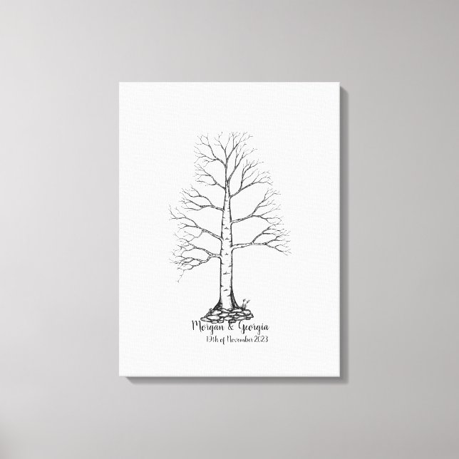 Libro de visitas del árbol de huellas dactilares b (Anverso)
