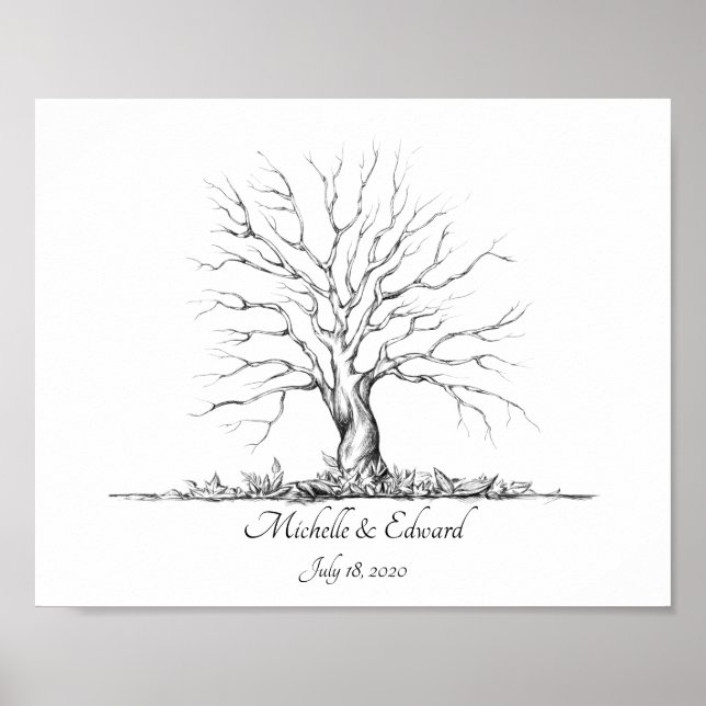 Libro de visitas del árbol de huellas dactilares d (Frente)
