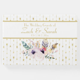 Libro de visitas del Boda bonito Boho Bouquet & Ar