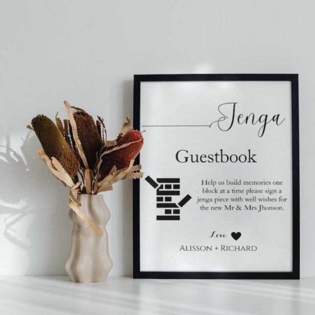Libro de visitas del boda de caligrafía minimalist (Subido por el creador)