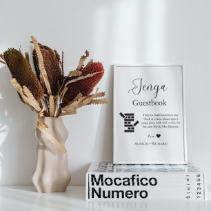 Libro de visitas del boda de escritura minimalista