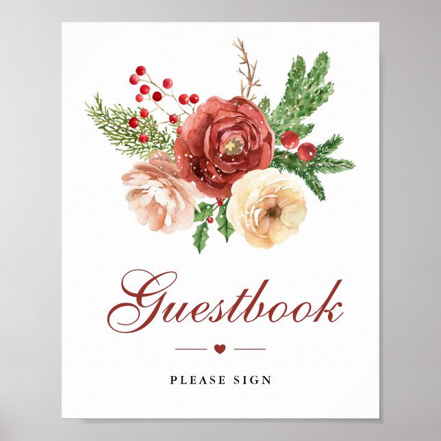 Libro de visitas del Boda de follaje de pino flora (Subido por el creador)