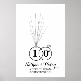 Libro de visitas del Boda de huella digital de 10