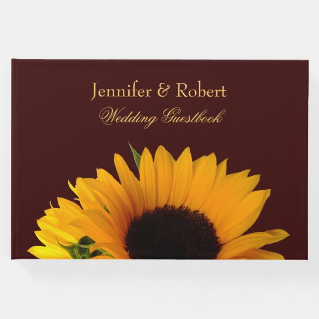 Libro de visitas del Boda del girasol de otoño (Anverso)