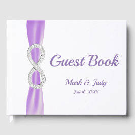 Libro de visitas del Boda Diamond Infinity Purple