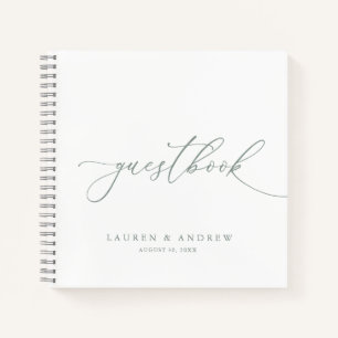 Libro de visitas del Boda Minimalista blanco y neg