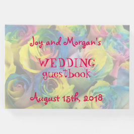 Libro de visitas del Boda Rosas arcoiris