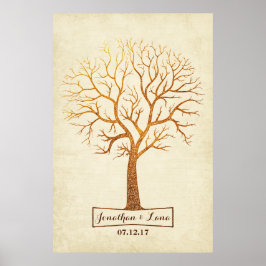 Libro de visitas del Boda Rustic Gold Tree Thumbpr