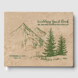 Libro de visitas del Boda Rustic Mountain Range