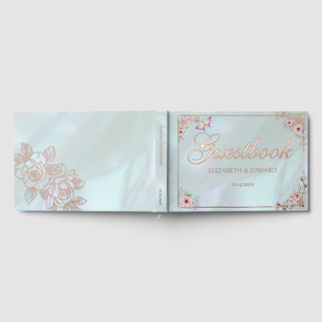 Libro de visitas del Relieve metalizado Boda Vinta (Lleno)