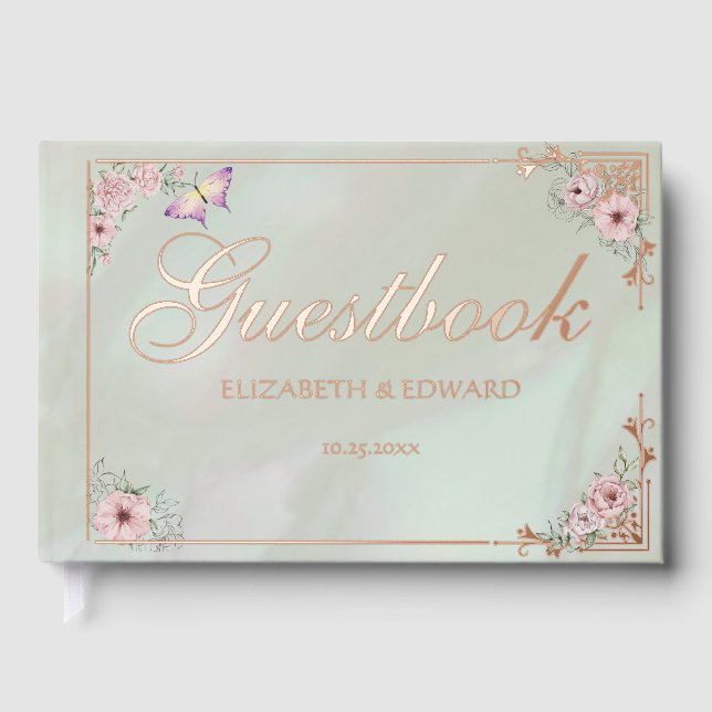 Libro de visitas del Relieve metalizado de Boda de (Anverso)