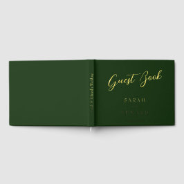Libro de visitas del Relieve metalizado dorado Bod