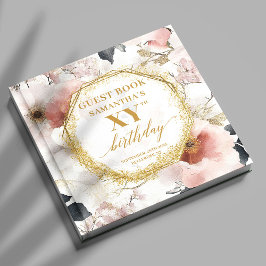 Libro De Visitas Delighty Dusty Pink Gold Guest Book todo el cumple