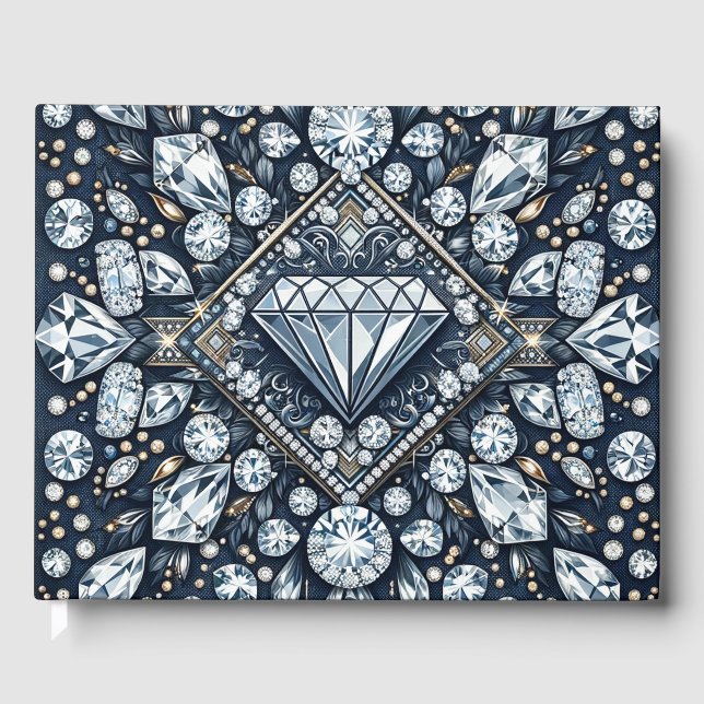 Libro De Visitas Denim & Diamonds Glam Bling (Anverso)