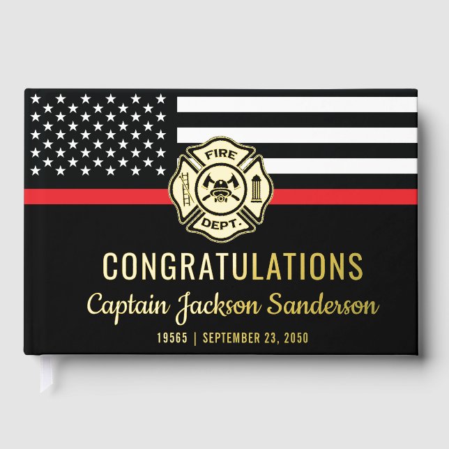 Libro De Visitas Departamento de Bomberos de Bomberos Jubilación de (Anverso)