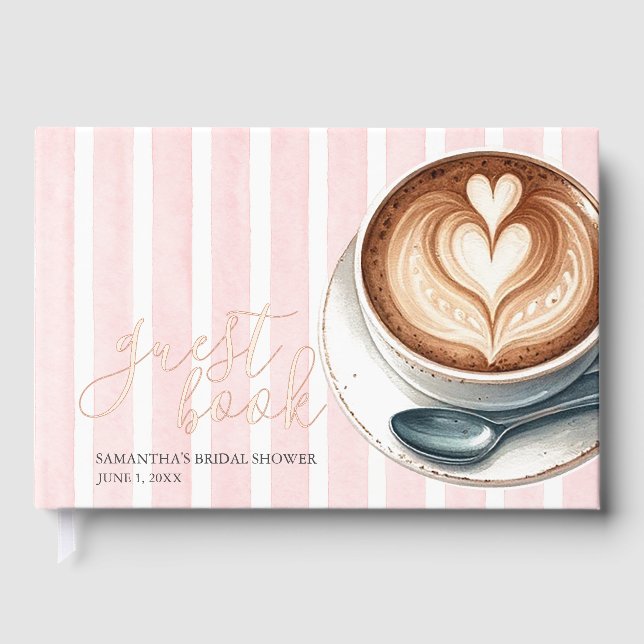 Libro De Visitas Desayuno Nupcial de Café Rosado (Anverso)