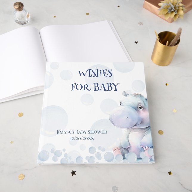 Libro De Visitas Deseos De Baby Shower (Anverso Abierto)