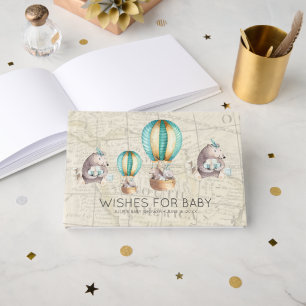 Libro De Visitas Deseos para Bebé   Baby Shower de Globo Aerostátic