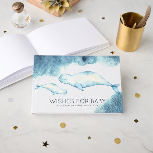 Libro De Visitas Deseos para el bebé Baby Beluga Baby Shower