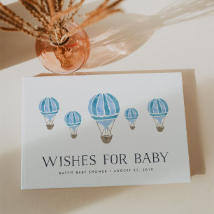 Libro De Visitas Deseos para el bebé Baby Shower de globo aerostá