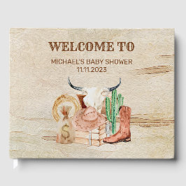 Libro De Visitas Desert Little Cowboy Baby Shower Western