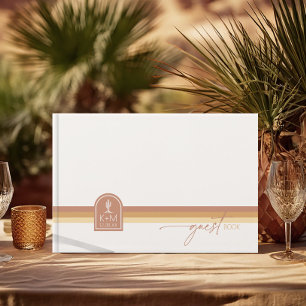 Libro De Visitas Desierto Vibes Boda Stripe Terra Cotta ID1019