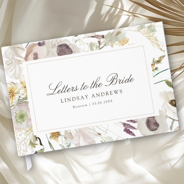 Libro De Visitas Despedida de soltera de primavera moderna (Modern Spring Boho Bridal Shower Guest Book)