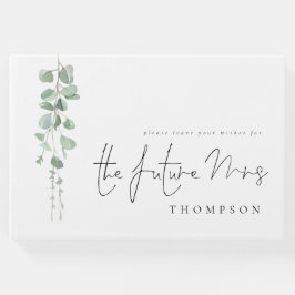 Libro De Visitas Despedida de Soltera Moderna Eucalipto Futura Sra