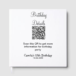 Libro De Visitas detalles de fiesta de cumpleaños modernos escaneo